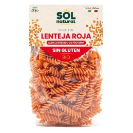 Fusilli de lenteja roja bio...